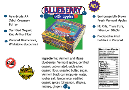 PIE,RTB,FRZ,BLBRY W/APPLE Case of 6 / 9 from Vermont Mystic Pie